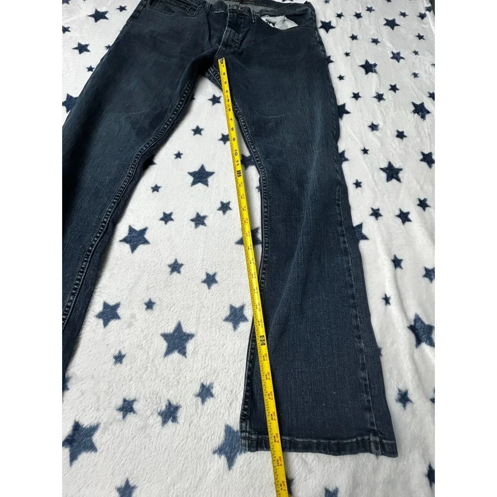 Lee Vintage Slim Jeans Mens 36x30 Blue Bootcut Stretch Denim Dark Wash